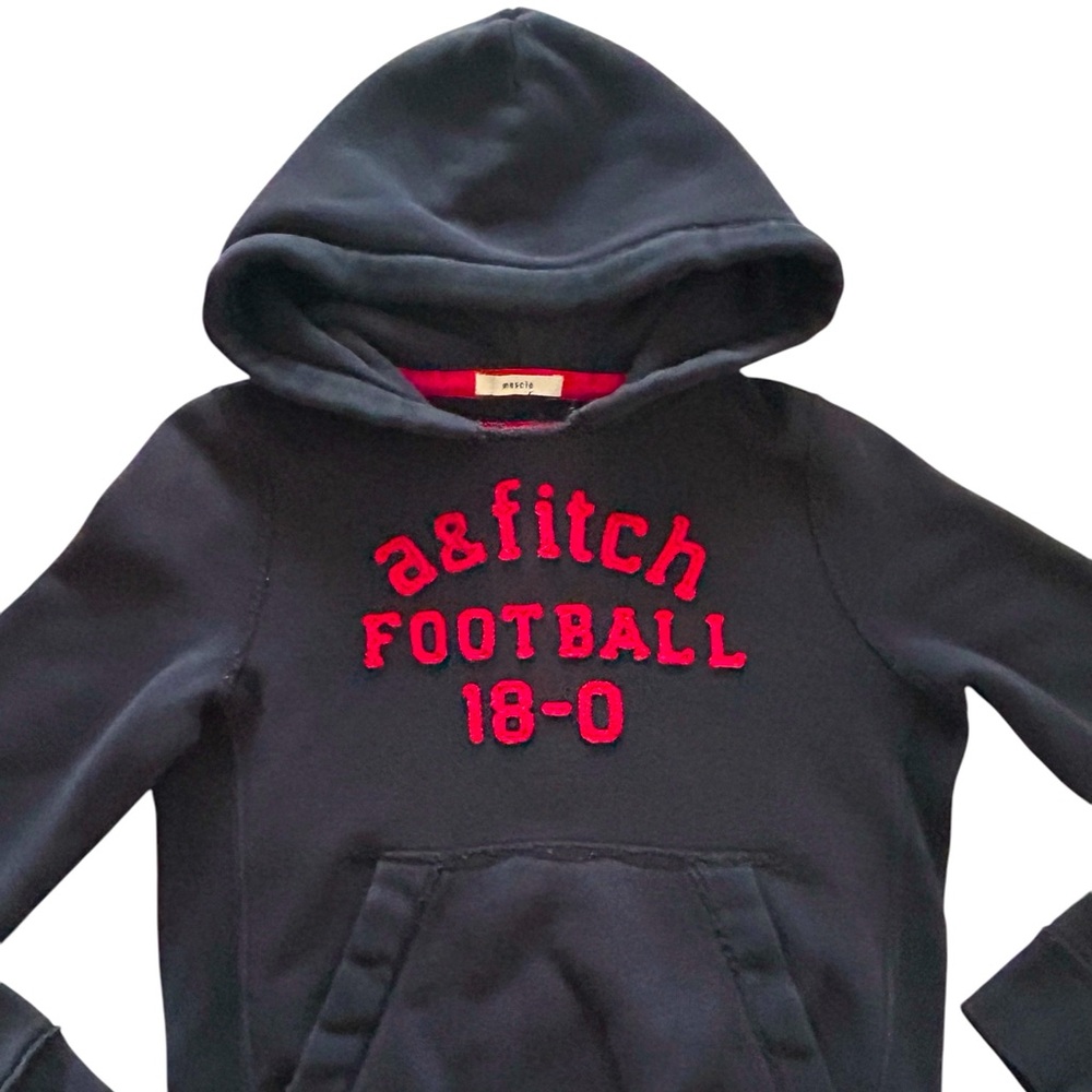Abercrombie & Fitch Boys Sz Medium A&Fitch Football Pullover Embroidered Hoodie